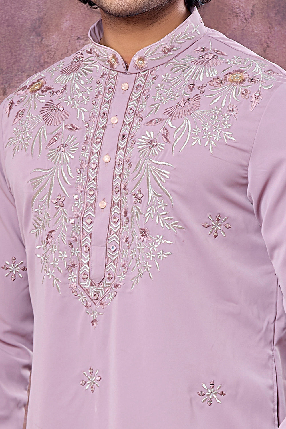 Purple Armani Kurta Pajama (NMK-8924)