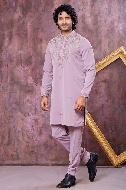 Purple Armani Kurta Pajama (NMK-8924)