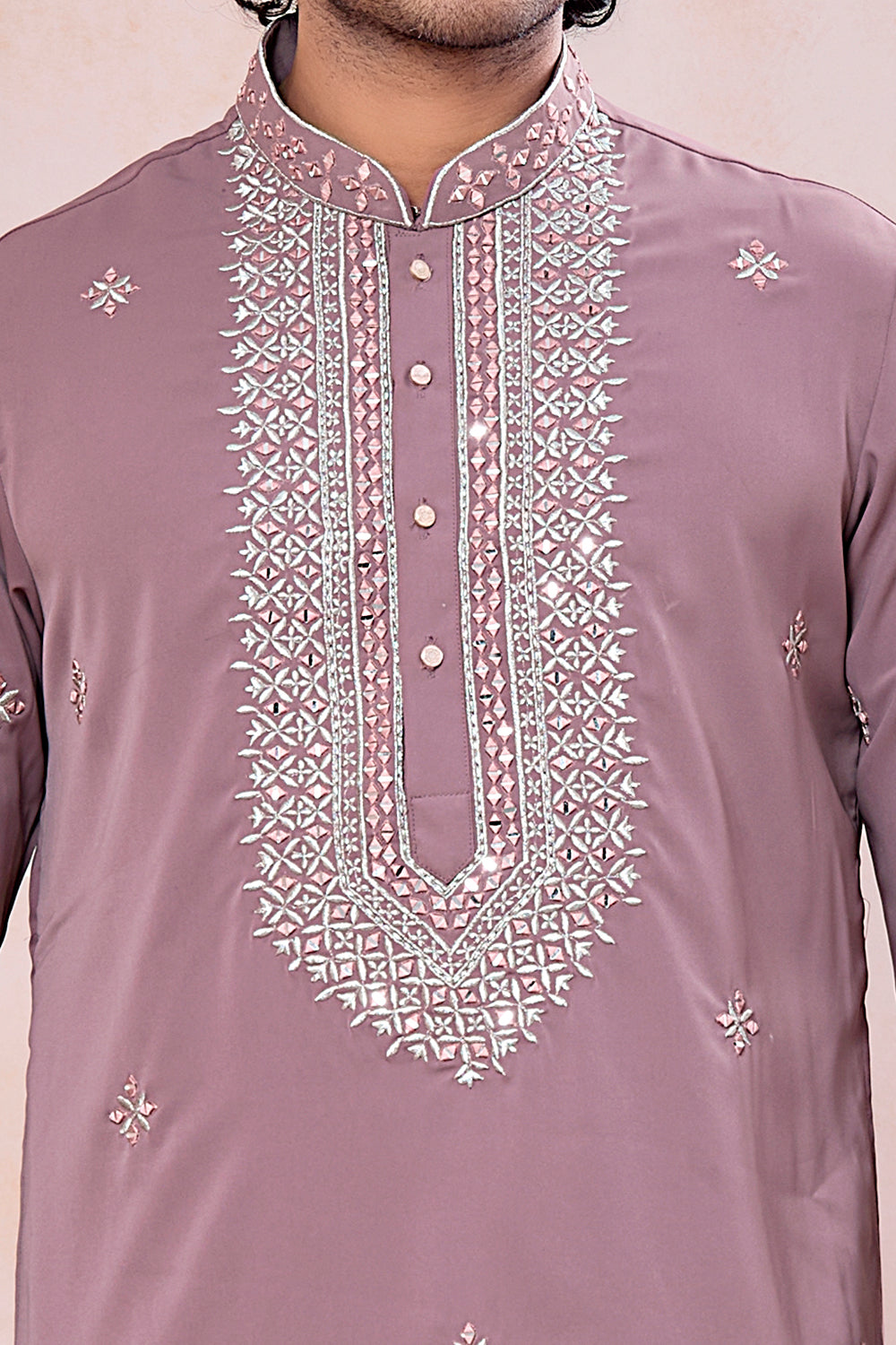 Onion Pink Armani Kurta Pajama (NMK-8926)