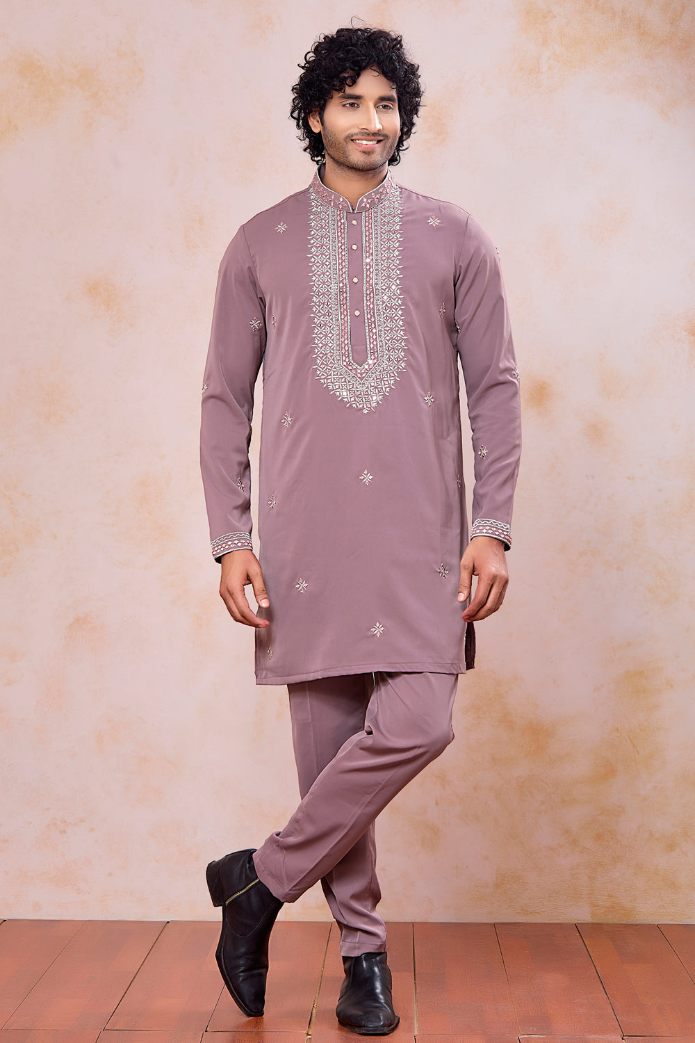 Onion Pink Armani Kurta Pajama (NMK-8926)