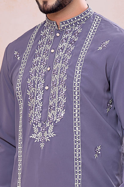 Blue Armani Kurta Pajama for Men (NMK-8927)