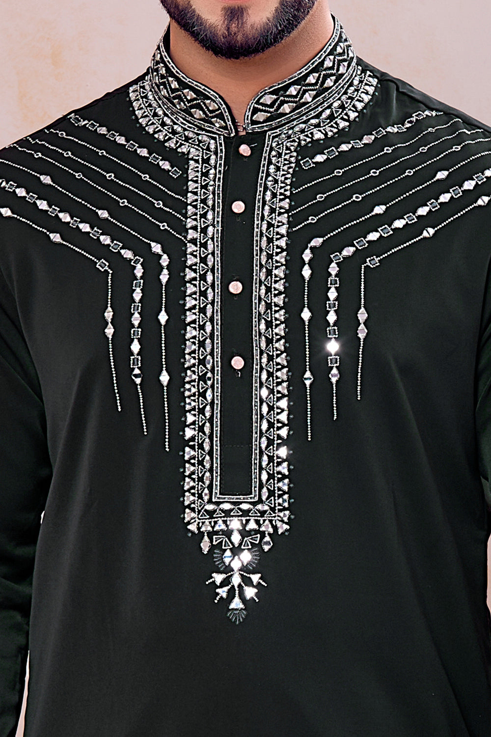 Dark Green Armani Kurta Pajama (NMK-8929)