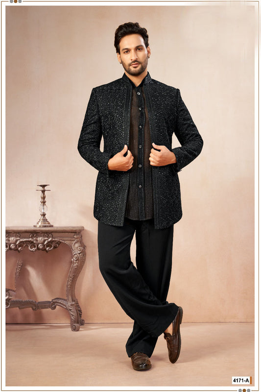 Black Art Georgette Jodhpuri (NMK-9022)