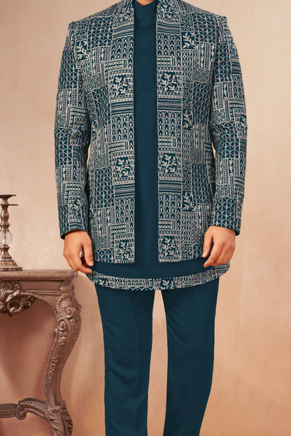 Rama Green Art Silk Indo Western (NMK-9027)