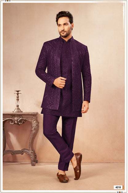 Wine Art Georgette Jodhpuri (NMK-9030)