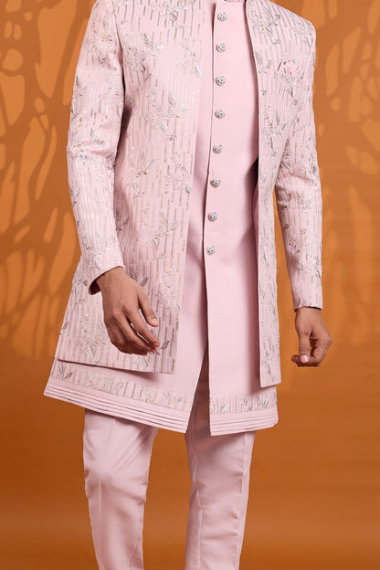 Pink Art Silk Indo Western (NMK-9058)