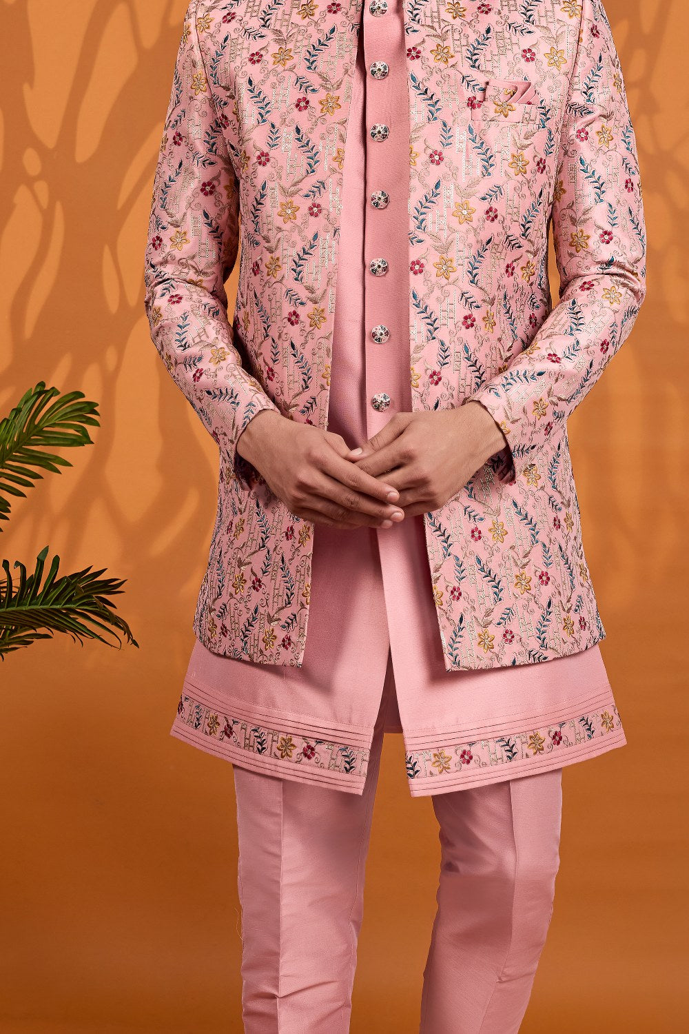 Pink Art Silk Indo Western (NMK-9060)