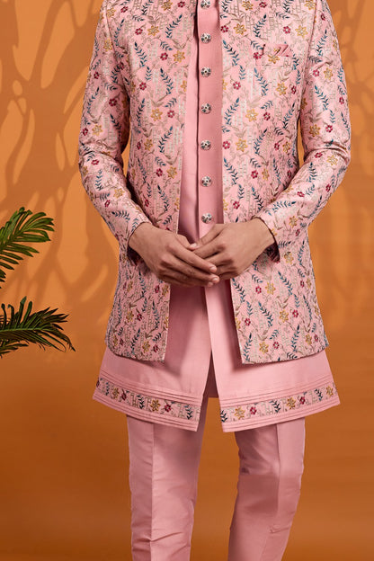 Pink Art Silk Indo Western (NMK-9060)