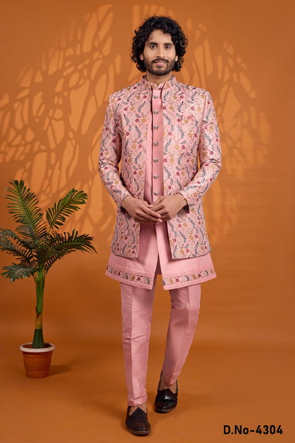 Pink Art Silk Indo Western (NMK-9060)