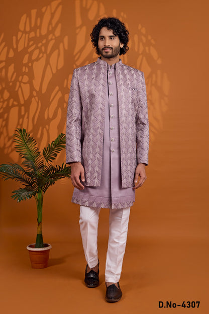 Lavender Art Silk Indo Western (NMK-9063)