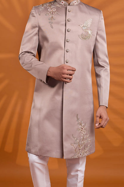 Onion Pink Art Silk Indo Western (NMK-9076)