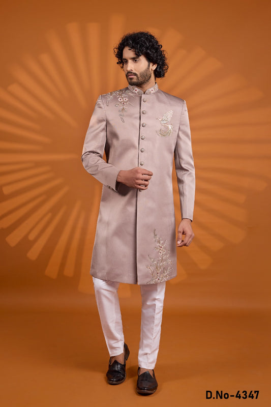 Onion Pink Art Silk Indo Western (NMK-9076)