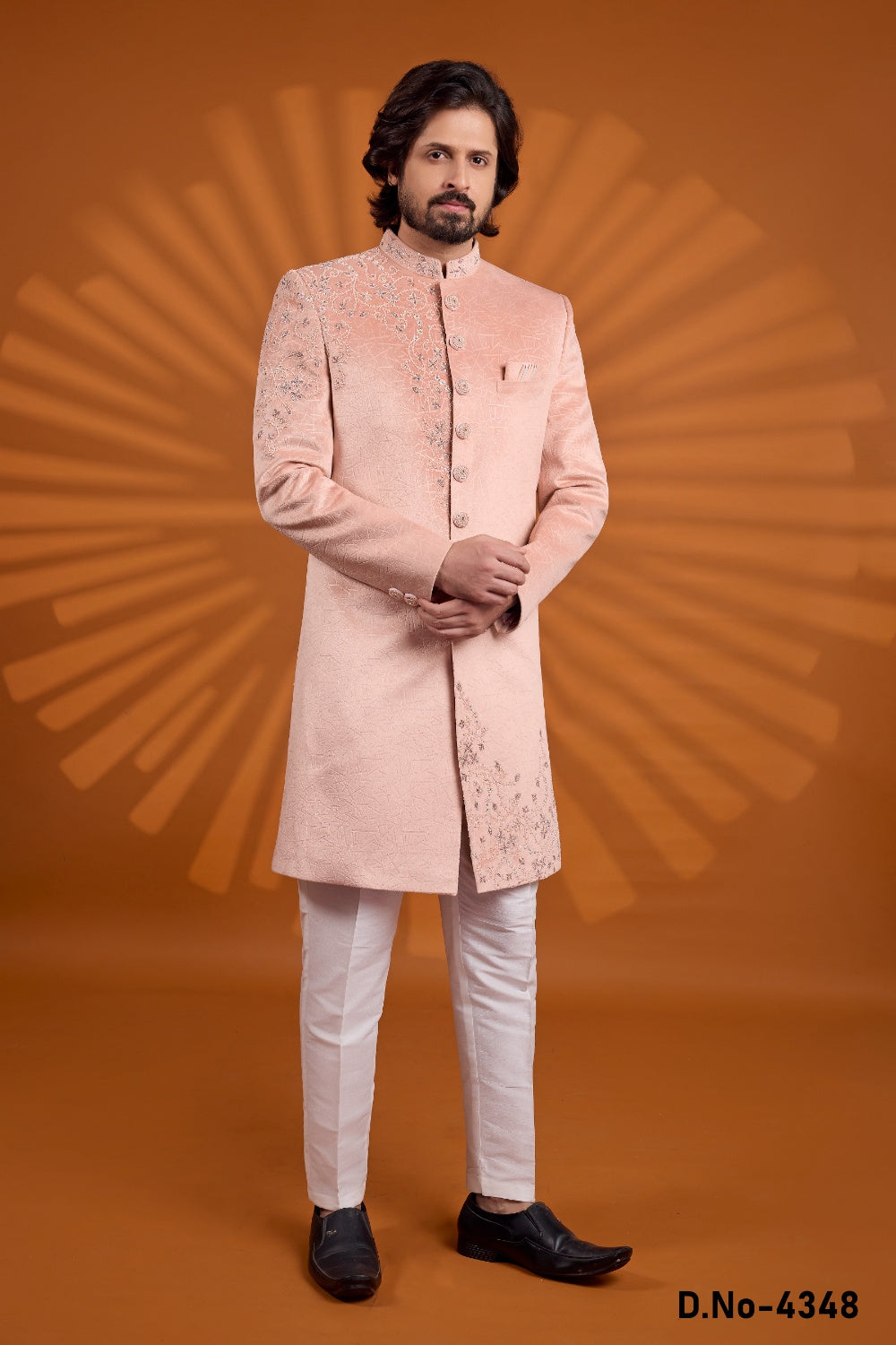 Pink Velvet Indo Western (NMK-9077)