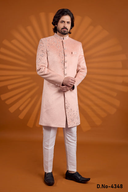 Pink Velvet Indo Western (NMK-9077)