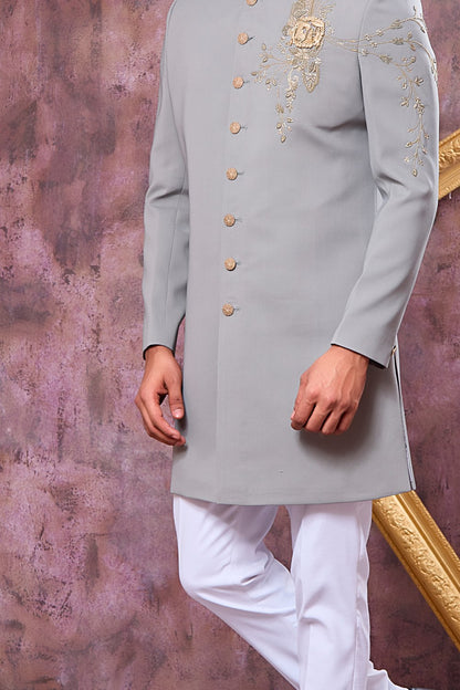 Grey Imported Indo Western (NMK-9092)