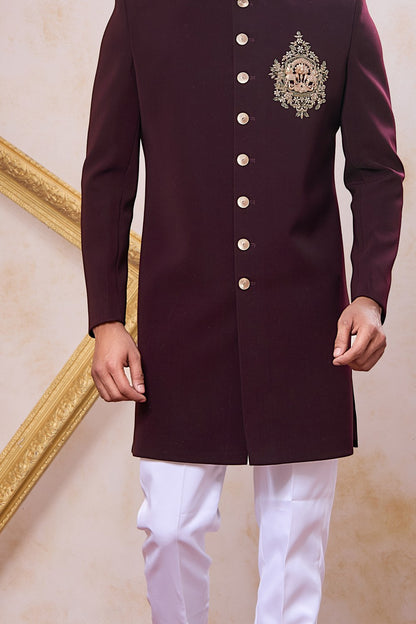 Wine Imported Indo Western (NMK-9095)