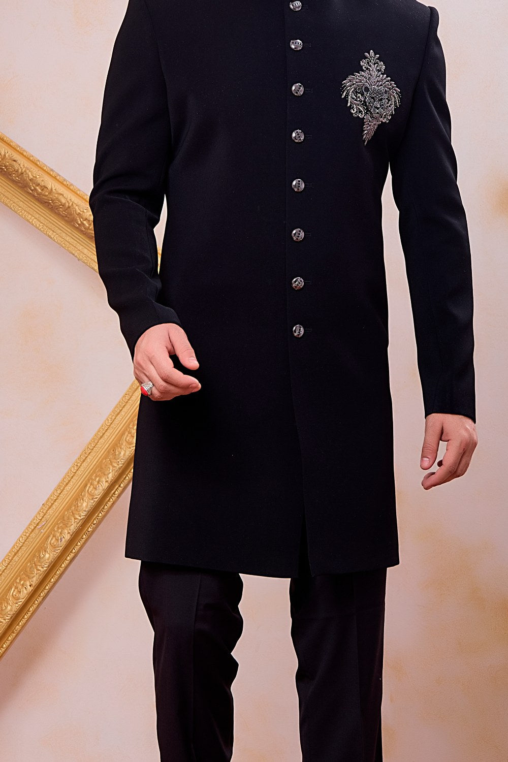 Black Imported Indo Western (NMK-9096)