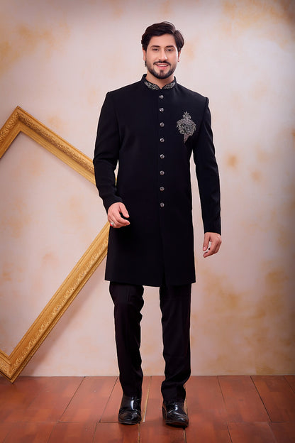 Black Imported Indo Western (NMK-9096)