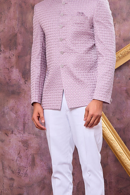 Light Purple Art Silk Jodhpuri (NMK-9101)