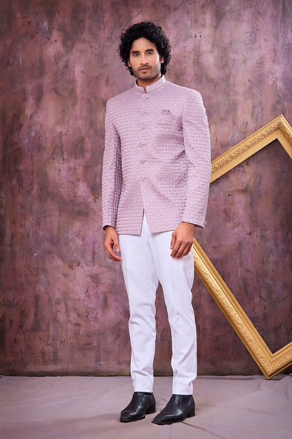 Light Purple Art Silk Jodhpuri (NMK-9101)