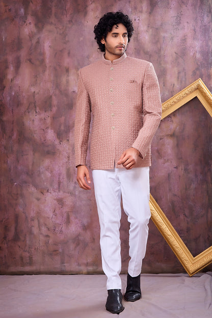 Light Brown Art Silk Jodhpuri (NMK-9103)