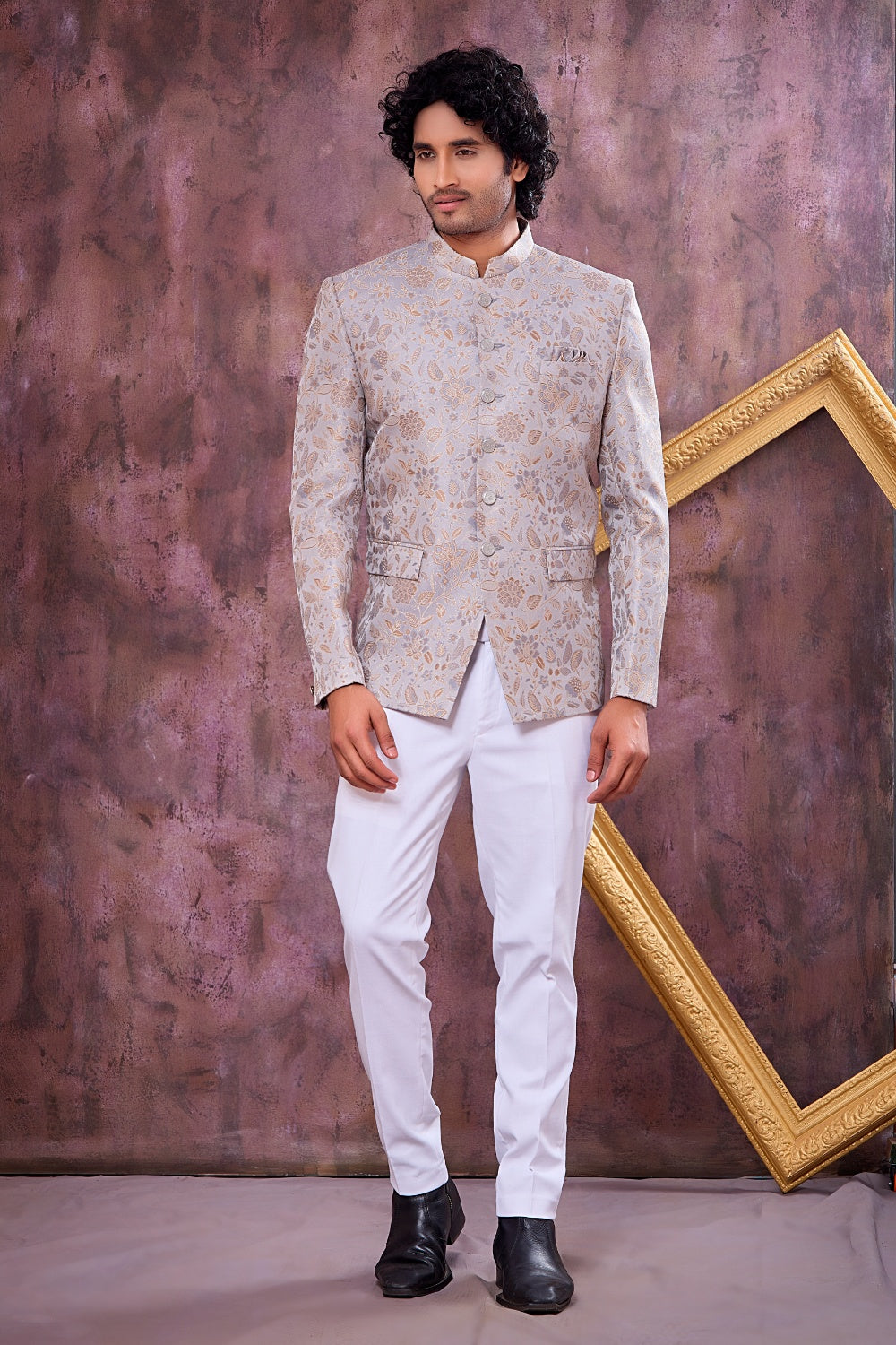 Grey Imported Jodhpuri (NMK-9107)