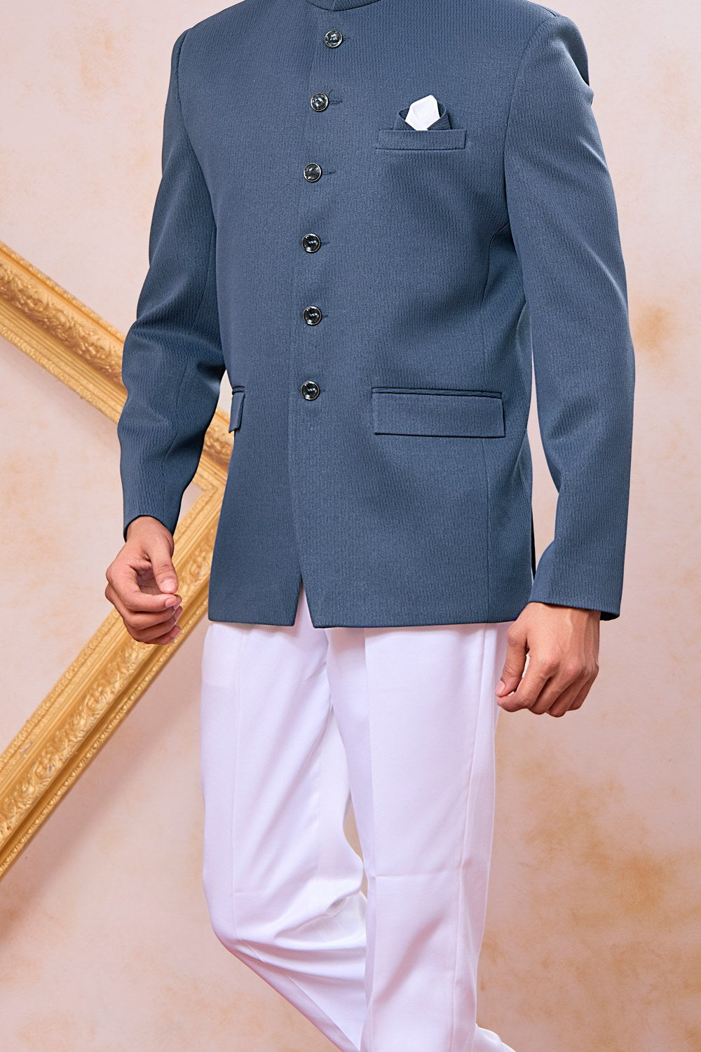 Grey Imported Mens Jodhpuri (NMK-9110)