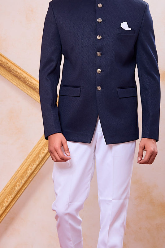 Navy Blue Imported Jodhpuri (NMK-9112)