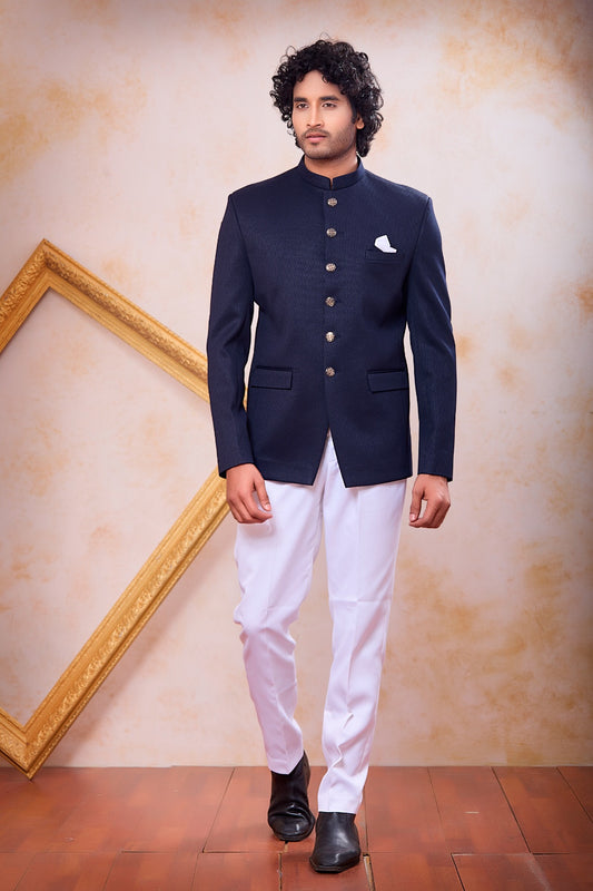 Navy Blue Imported Jodhpuri (NMK-9112)