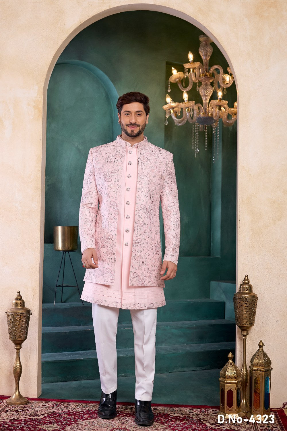Pink Art Silk Indo Western (NMK-9134)