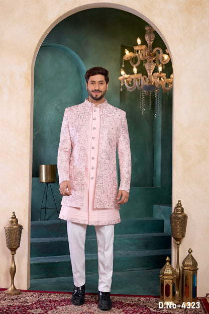 Pink Art Silk Indo Western (NMK-9134)