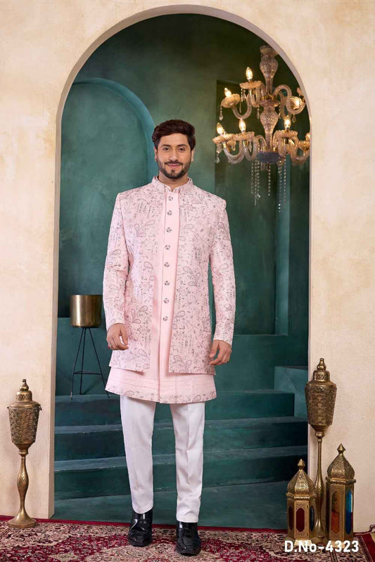 Pink Art Silk Indo Western (NMK-9134)
