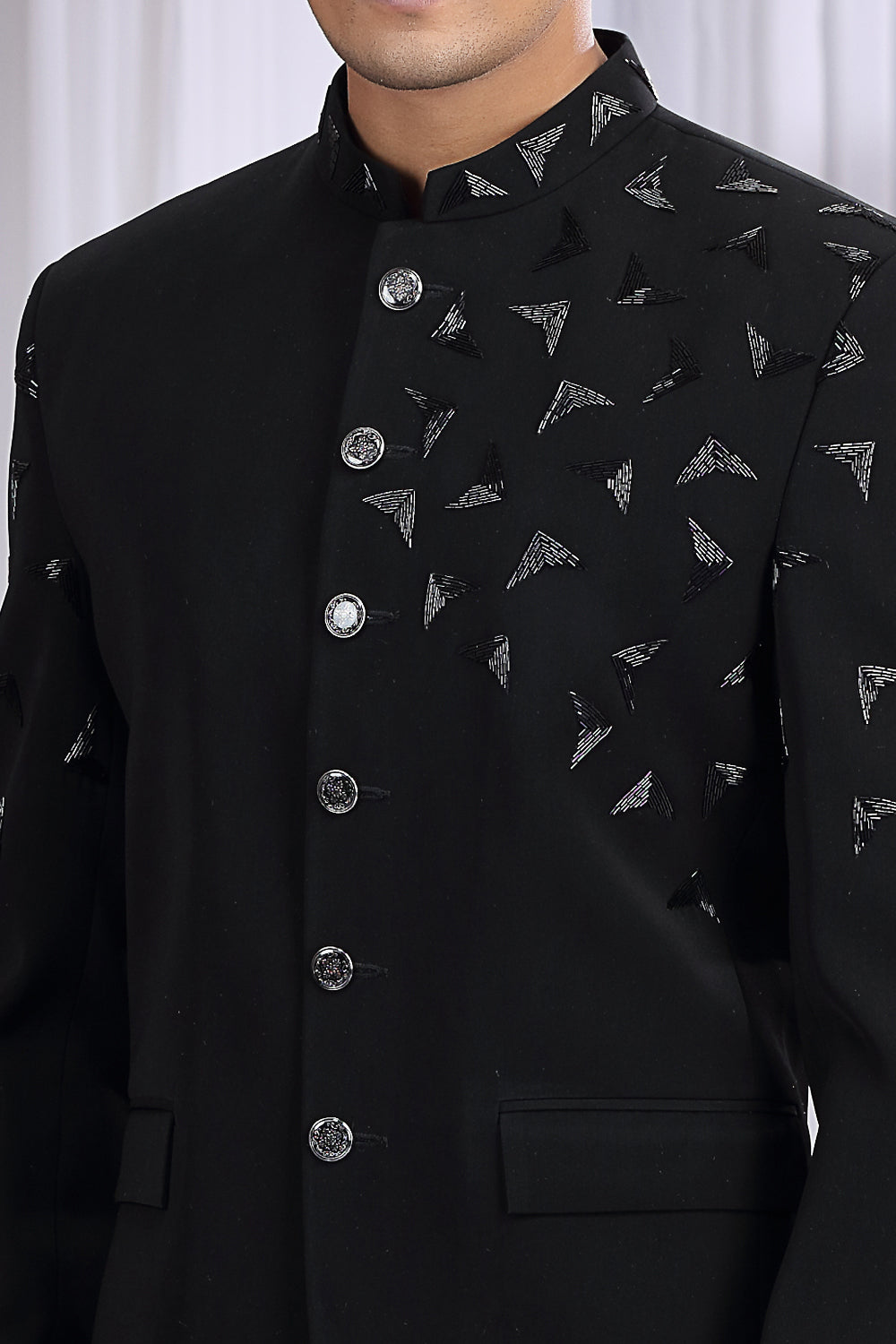 Black Imported Mens Jodhpuri (NMK-8664) - Nihal Fashions