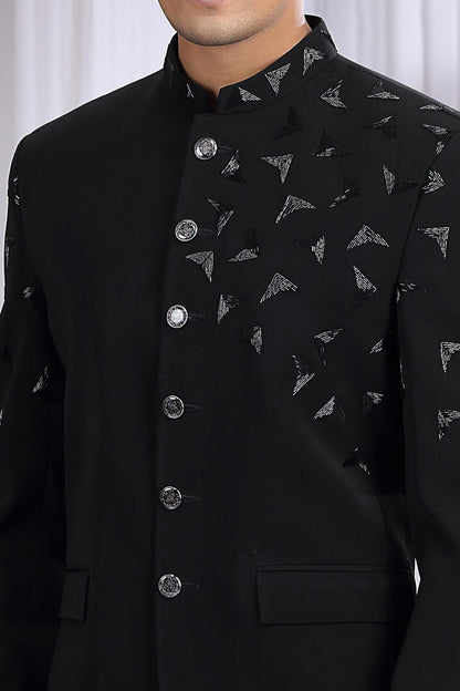 Black Imported Mens Jodhpuri (NMK-8664) - Nihal Fashions