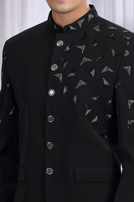 Black Imported Mens Jodhpuri (NMK-8664) - Nihal Fashions
