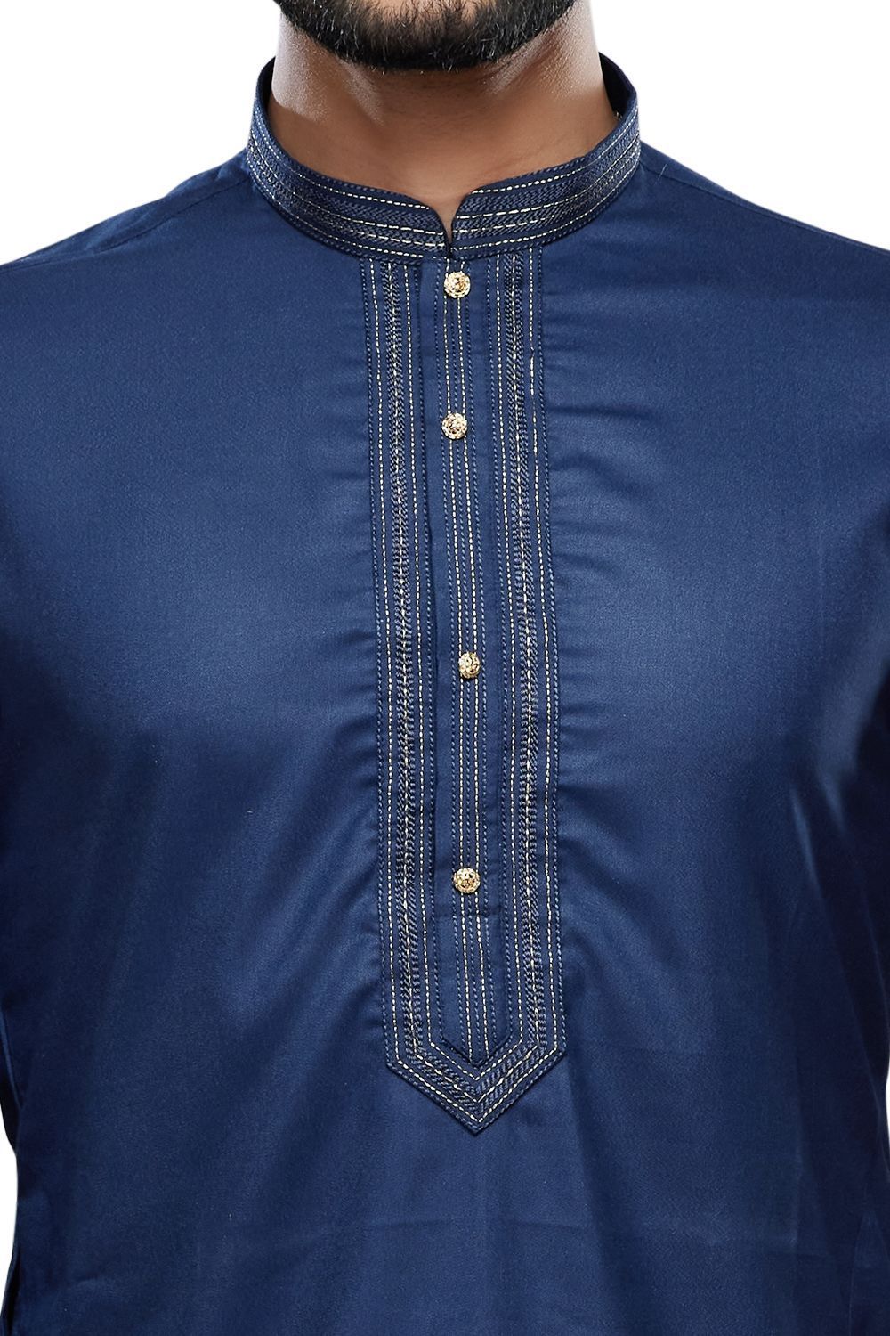 Blue Art Silk Kurta Pajama (NMK-7497) - Nihal Fashions