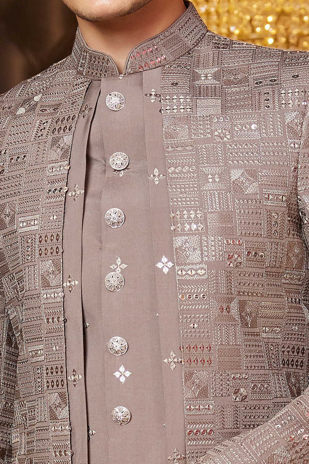 Brown Art Silk Indo Western (NMK-8260) - Nihal Fashions