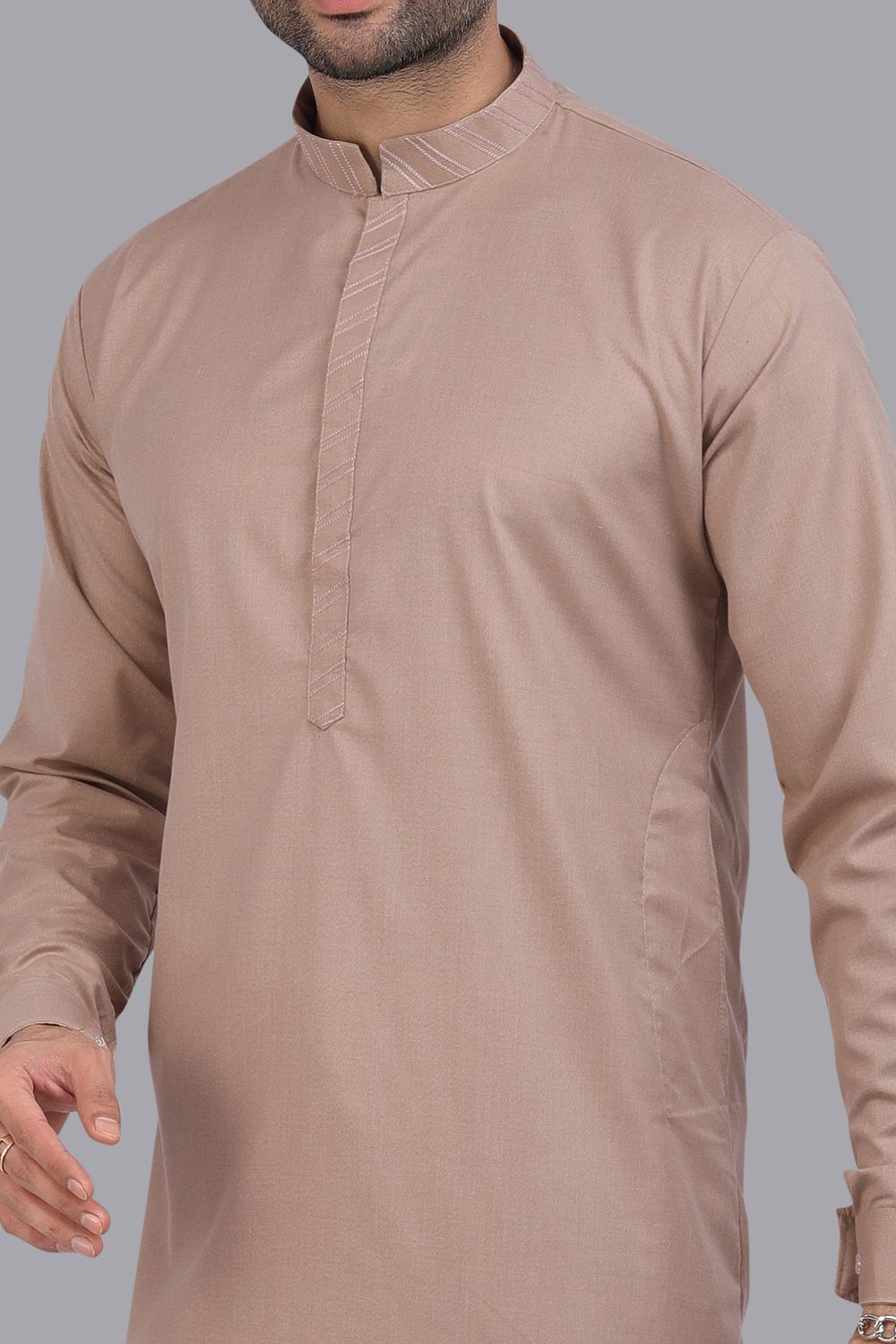 Brown Art Silk Kurta Pajama for Men (NMK-7513) - Nihal Fashions