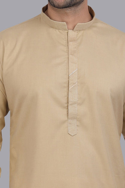 Brown Art Silk Kurta Pajama (NMK-7509) - Nihal Fashions