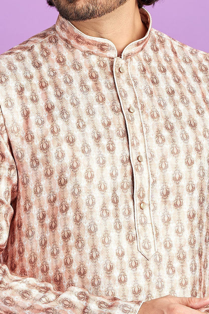Brown Cotton Casual Kurta Pajama (NMK-7560) - Nihal Fashions
