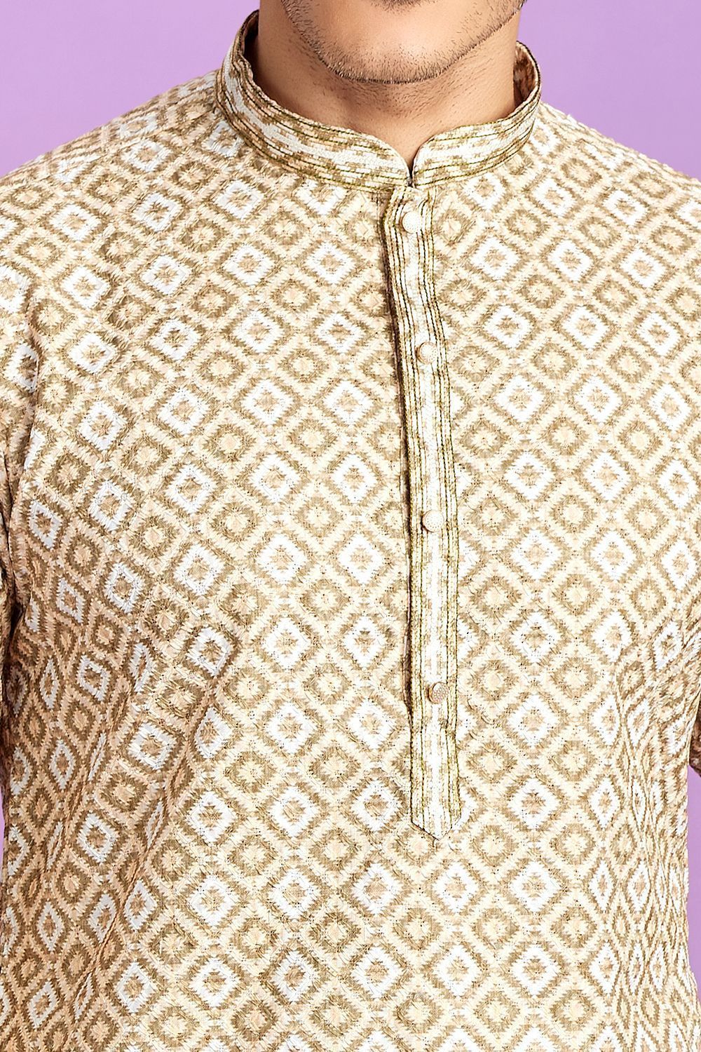 Brown Cotton Kurta Pajama for Men (NMK-7556) - Nihal Fashions