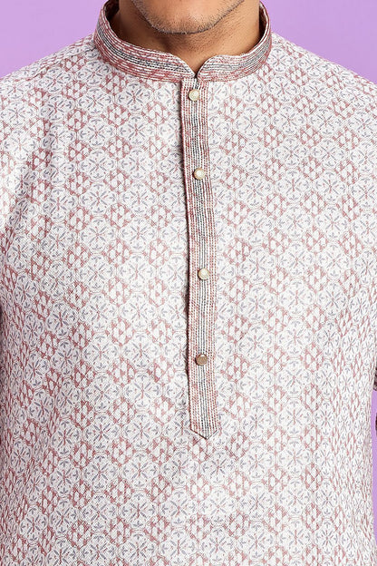 Brown Cotton Mens Kurta Pajama (NMK-7554) - Nihal Fashions