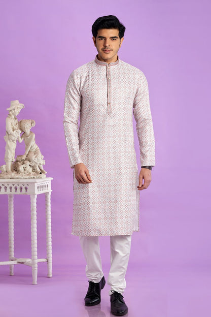 Brown Cotton Mens Kurta Pajama (NMK-7554) - Nihal Fashions