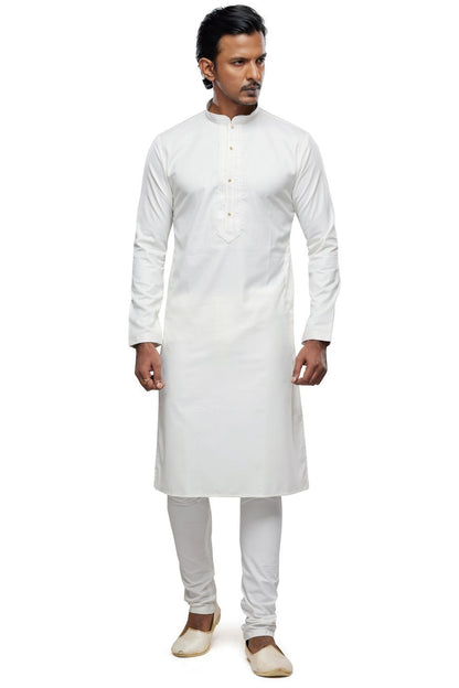 Cream Art Silk Kurta Pajama (NMK-7495) - Nihal Fashions