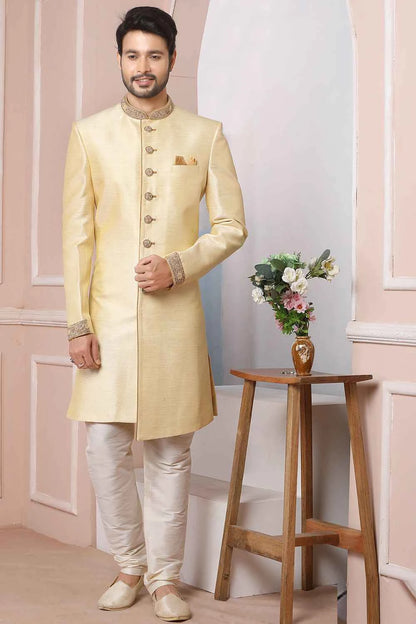 Gold Art Banarasi Silk Indo Western (NMK-5966)