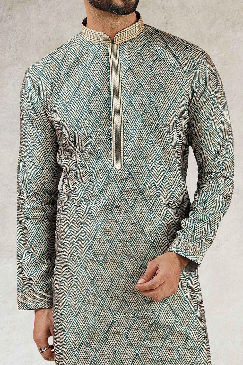 Green Art Silk Kurta Pajama (NMK-5854)