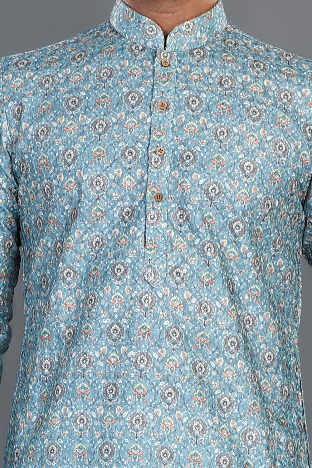 Green Cotton Casual Kurta Pajama (NMK-8143) - Nihal Fashions