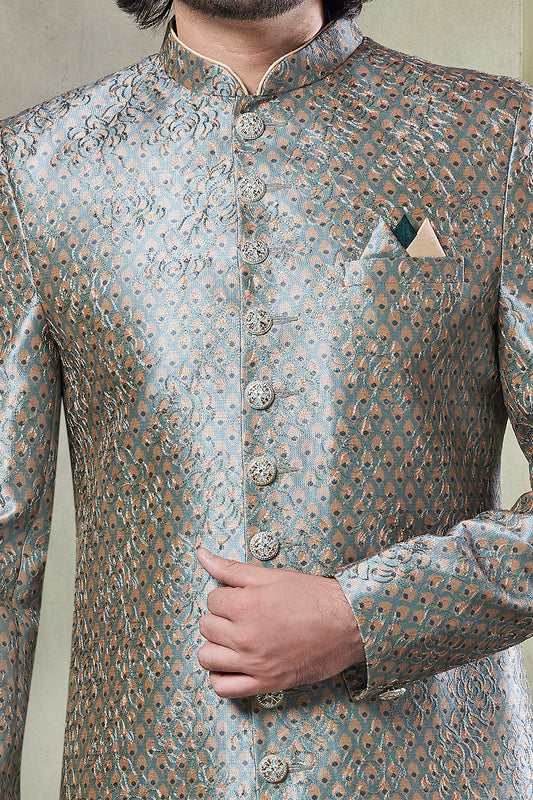 Grey Art Silk Indo Western (NMK-8421) - Nihal Fashions