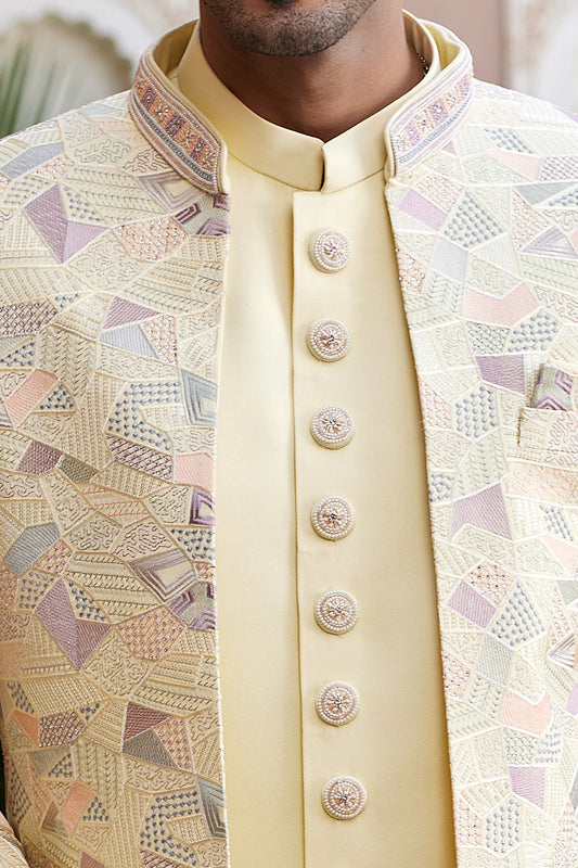 Lemon Art Silk Indo Western (NMK-8201) - Nihal Fashions