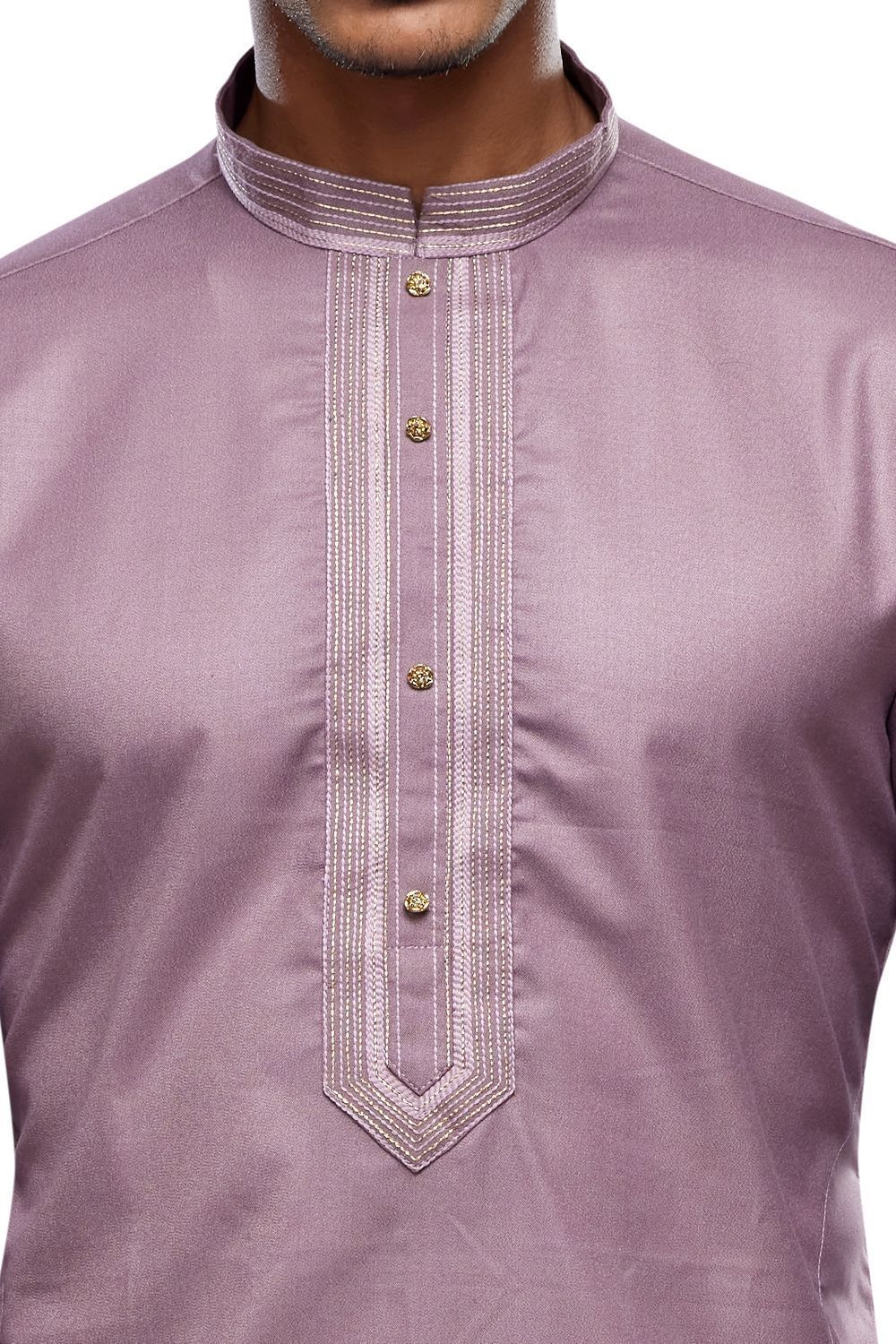 Light Purple Art Silk Kurta Pajama (NMK-7493) - Nihal Fashions